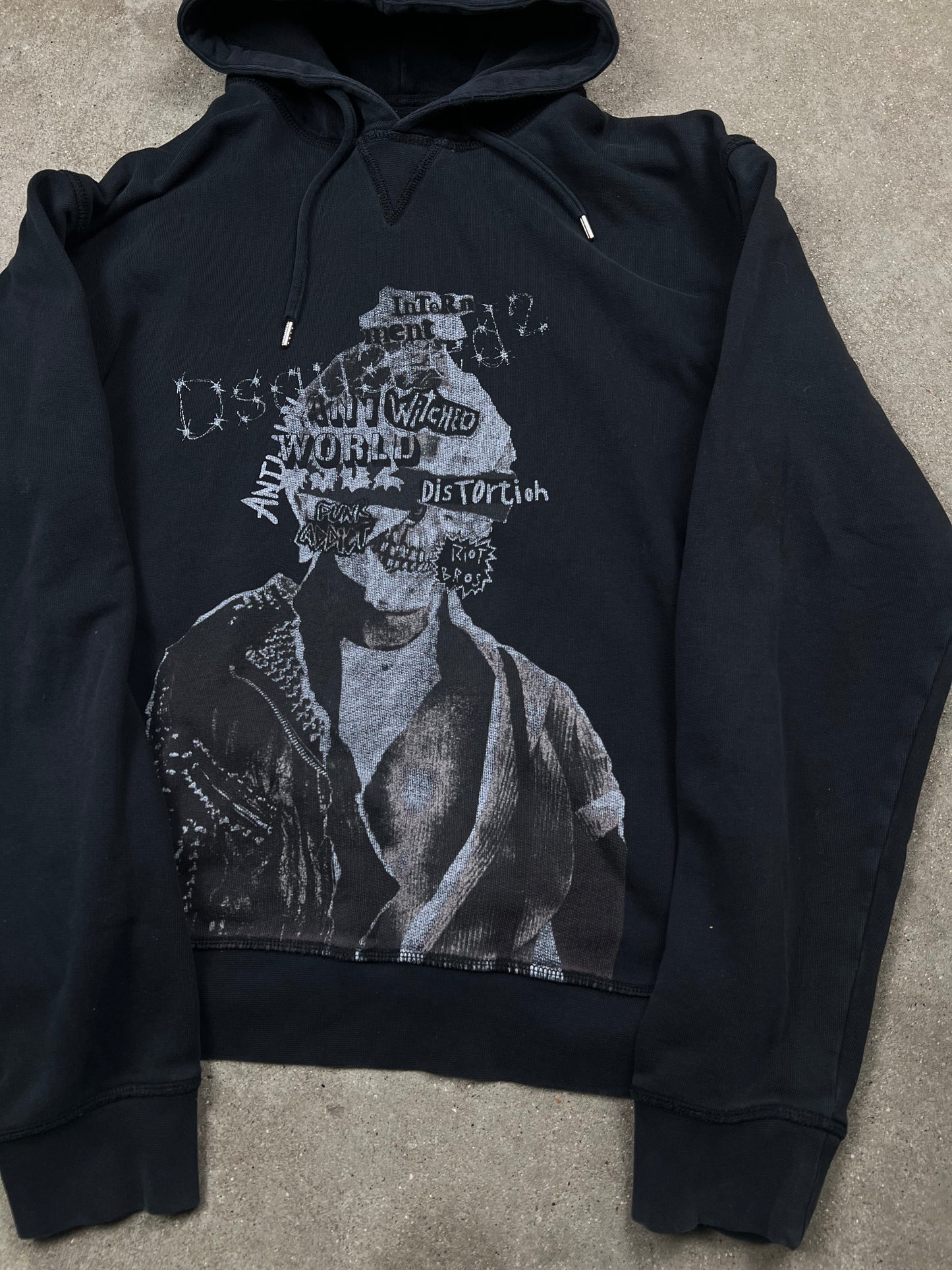 Dsquared2 AW2016 Black Rock Skeleton Hoodie (M)