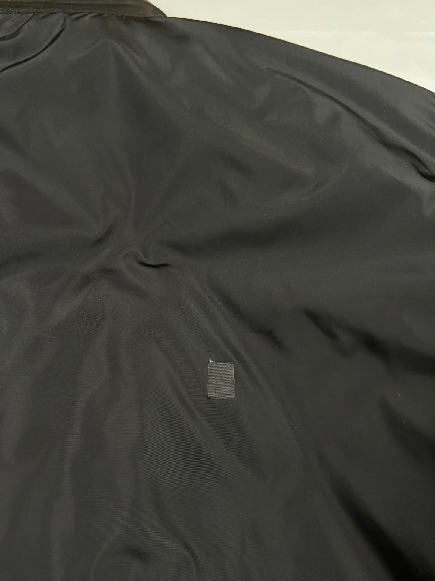 Prada Black Leather Nylon Jacket (L)