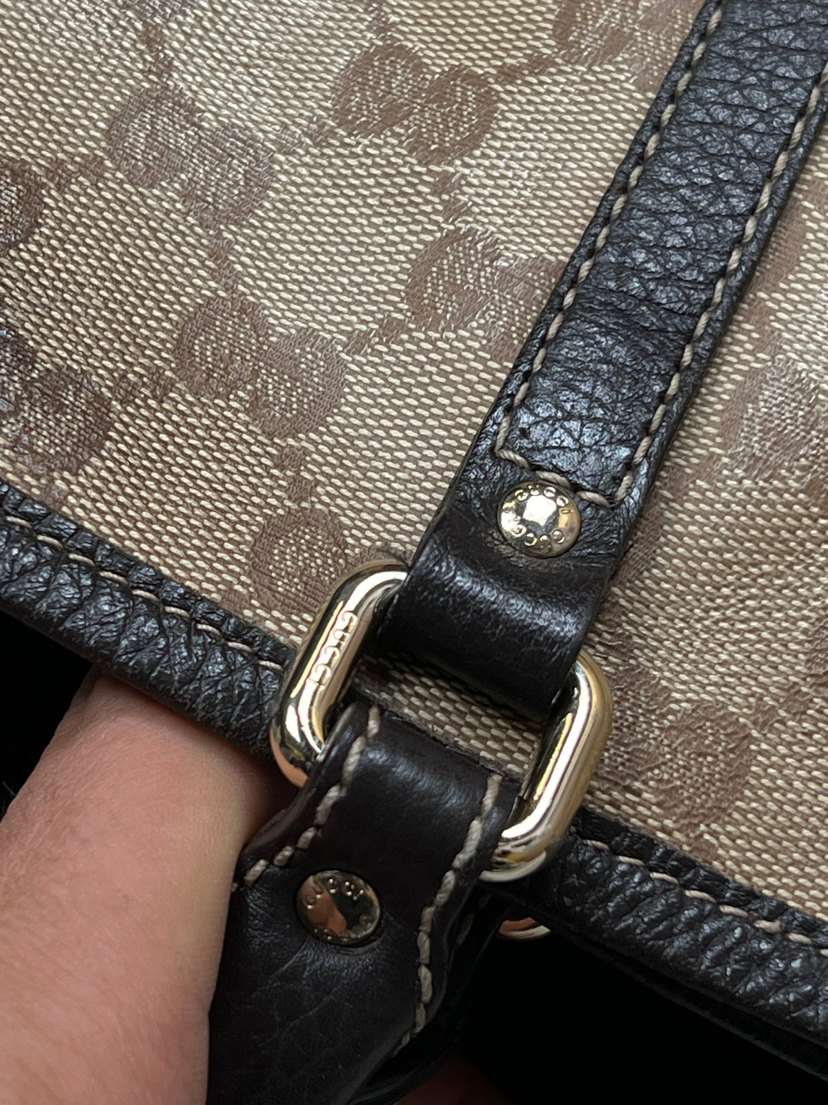 Gucci Monogram Crystal Canvas Bag