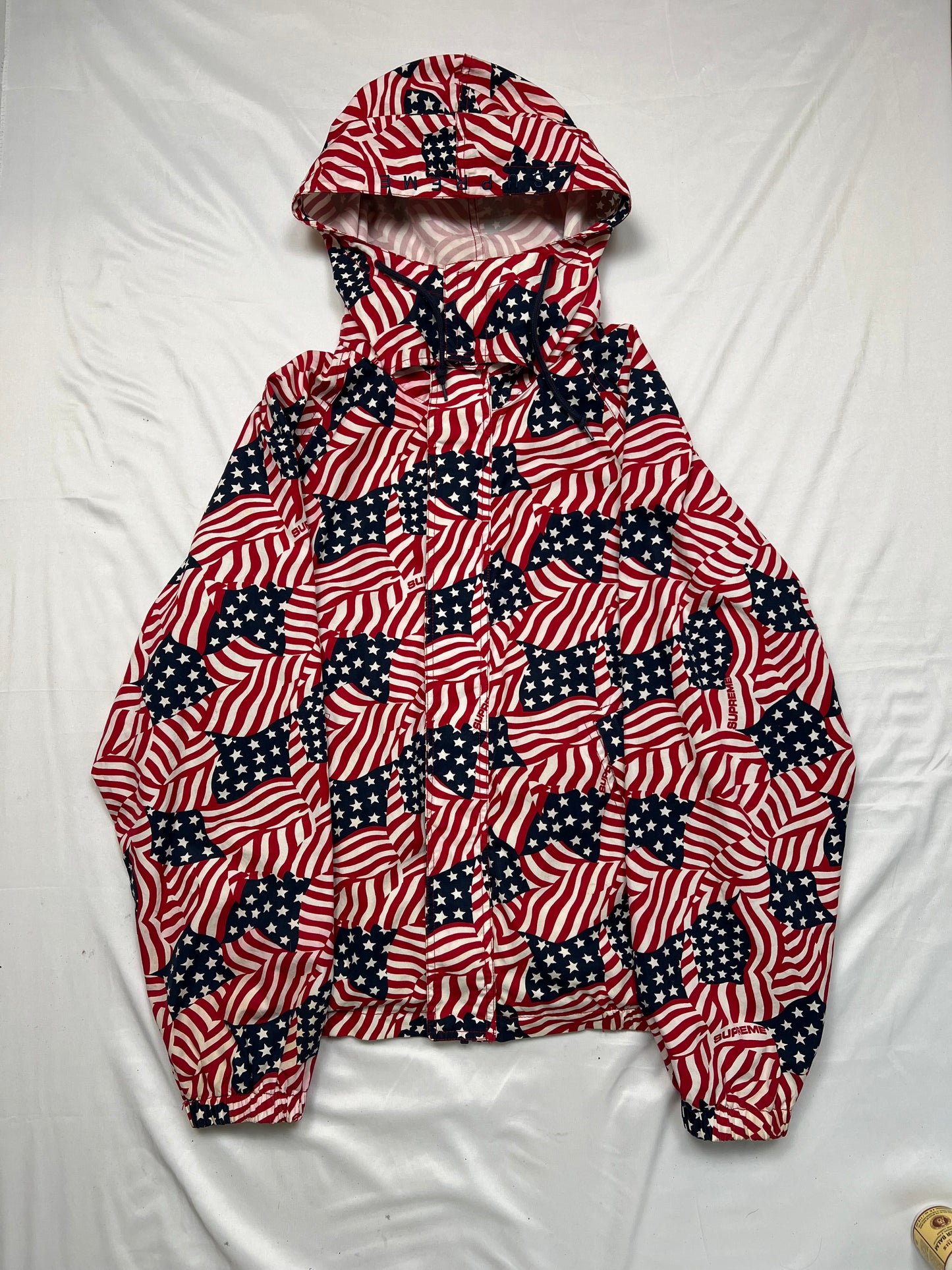 Supreme Raglan Court American flag jacket (Large)