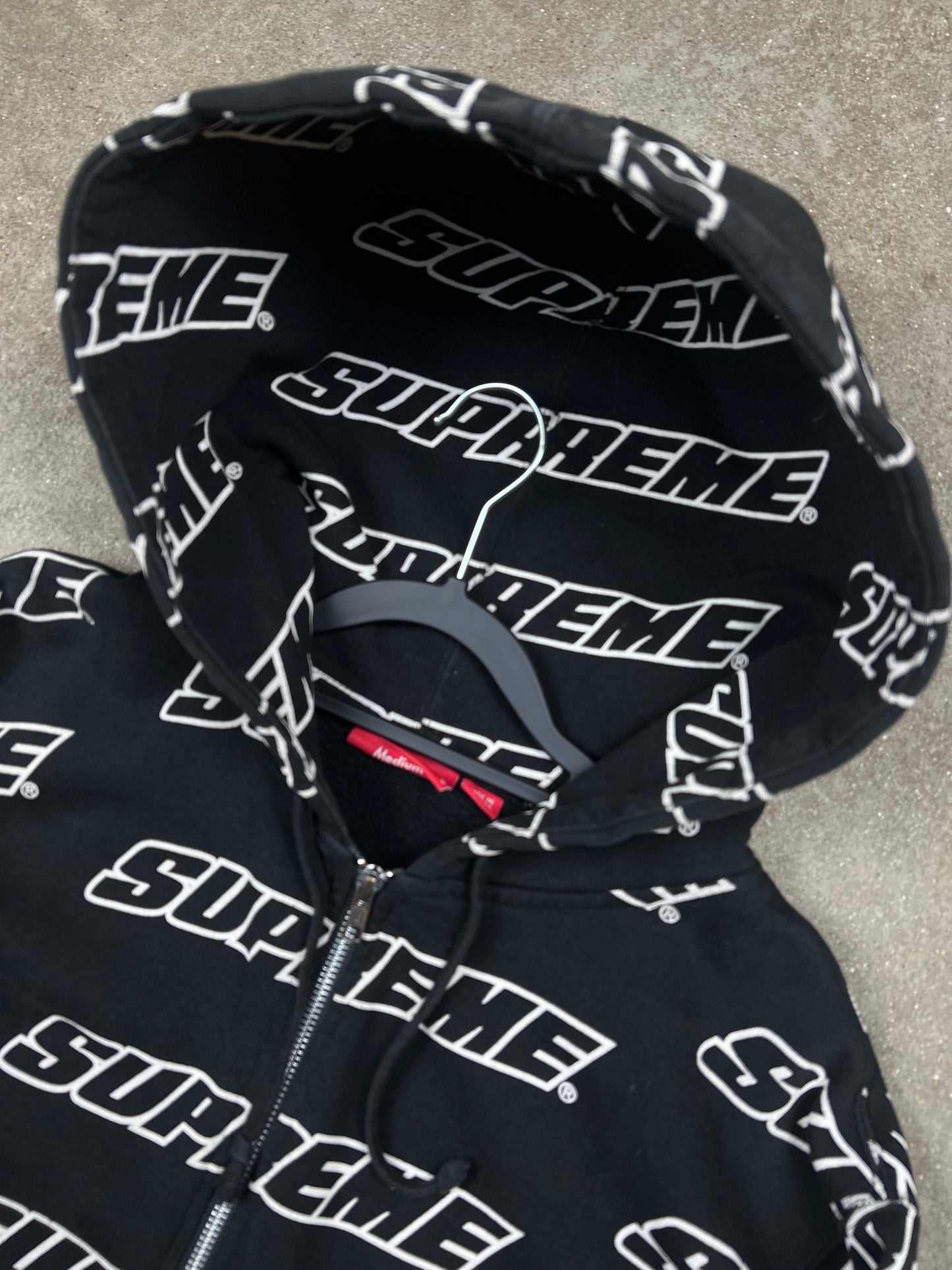 Supreme Repeat Zip Up Hoodie (M)