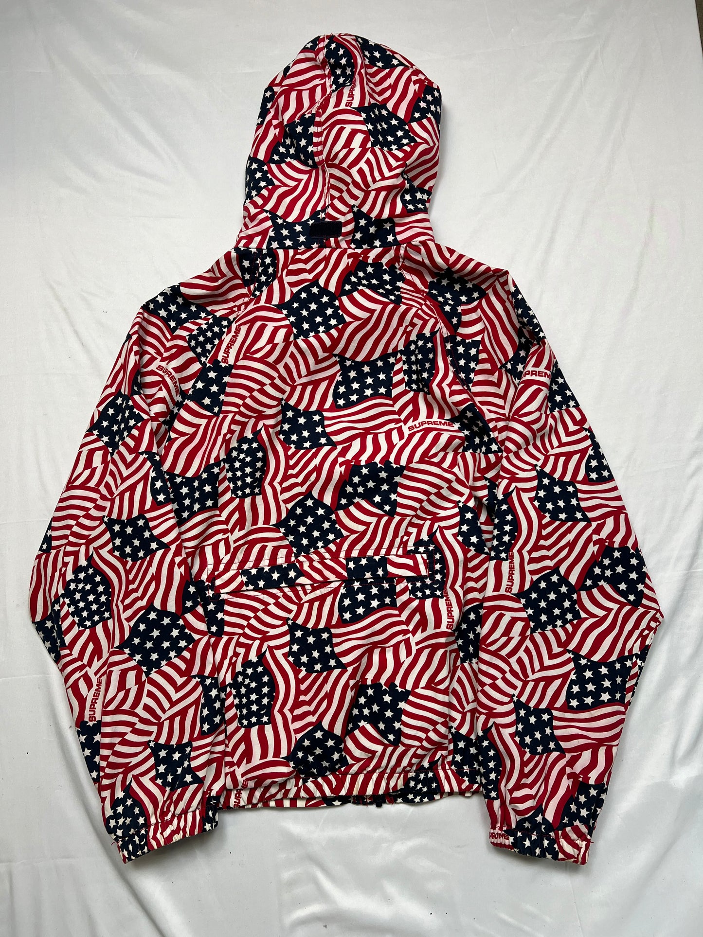 Supreme Raglan Court American flag jacket (Large)