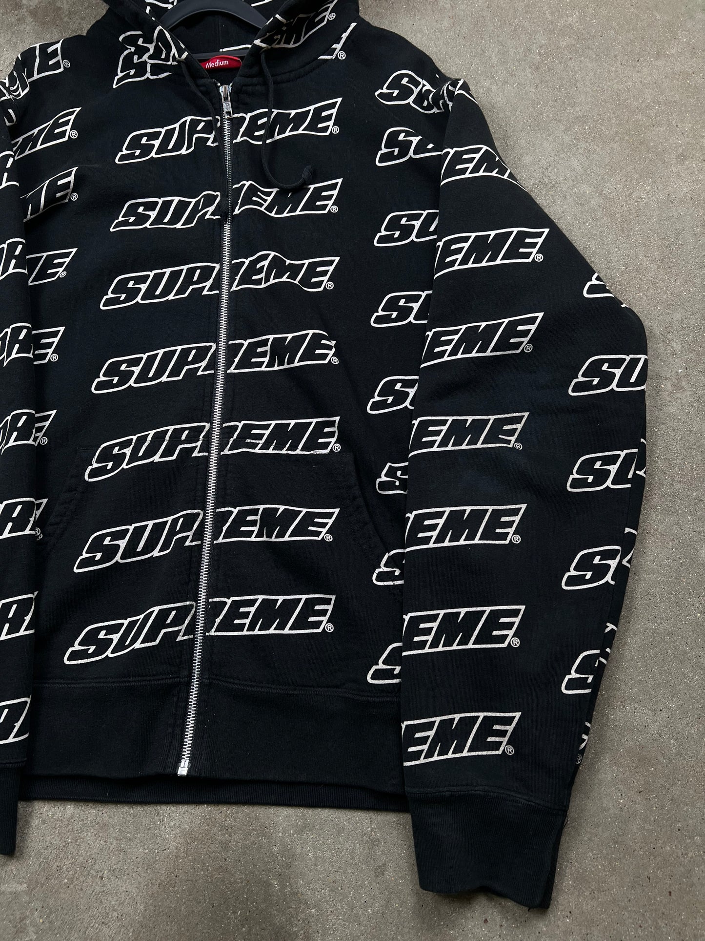 Supreme Repeat Zip Up Hoodie (M)