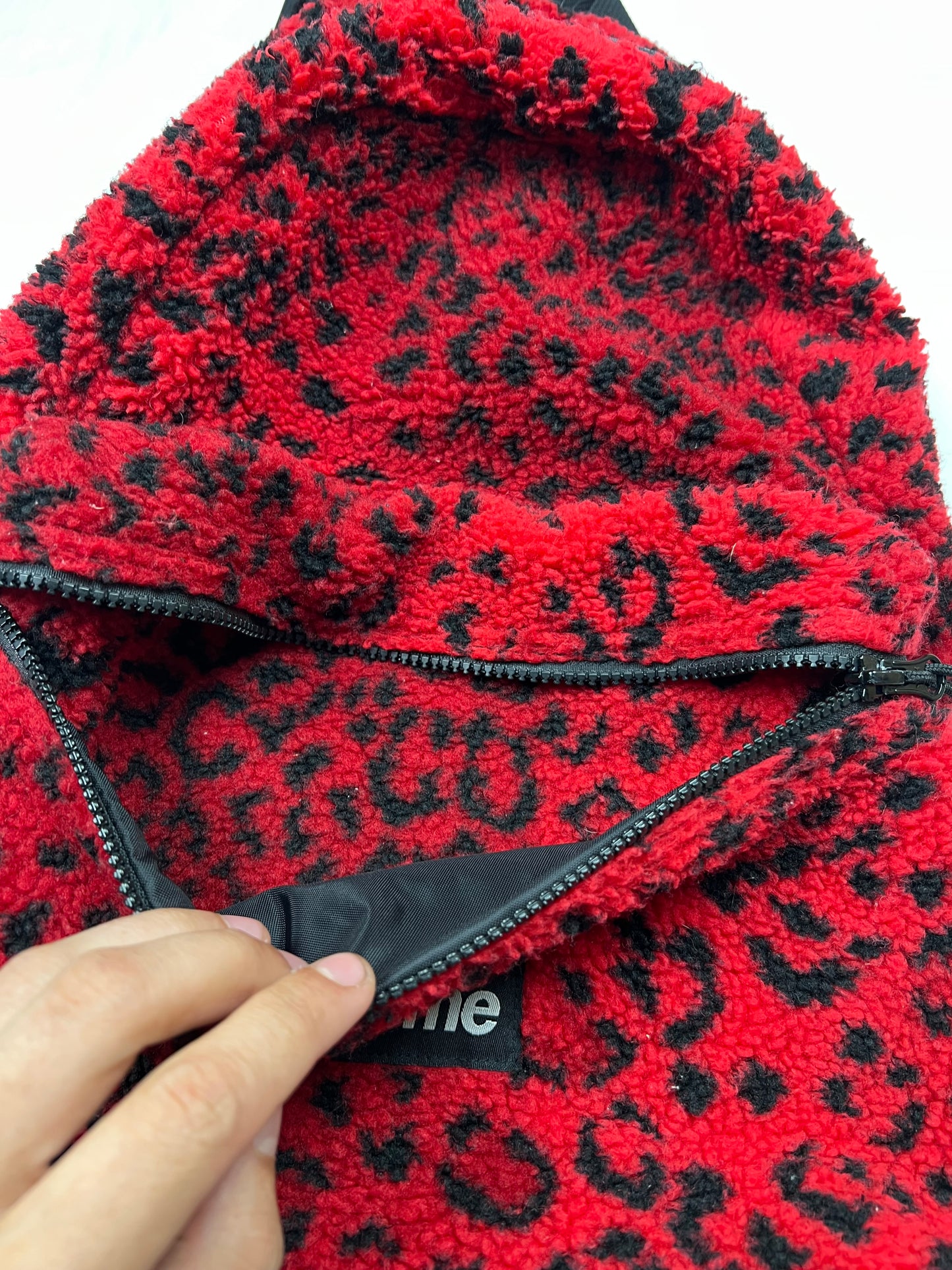 .Supreme Leopard Fur Backpack