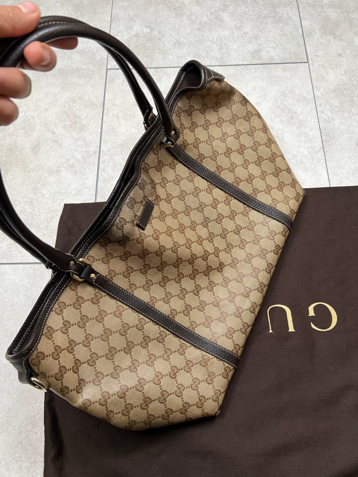 Gucci Monogram Crystal Canvas Bag
