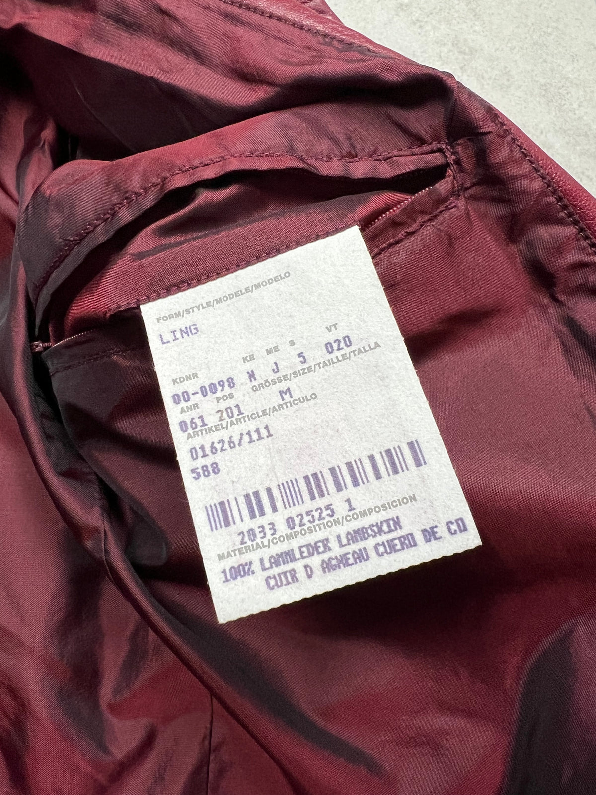 Hugo Boss Red Leather Jacket (M)