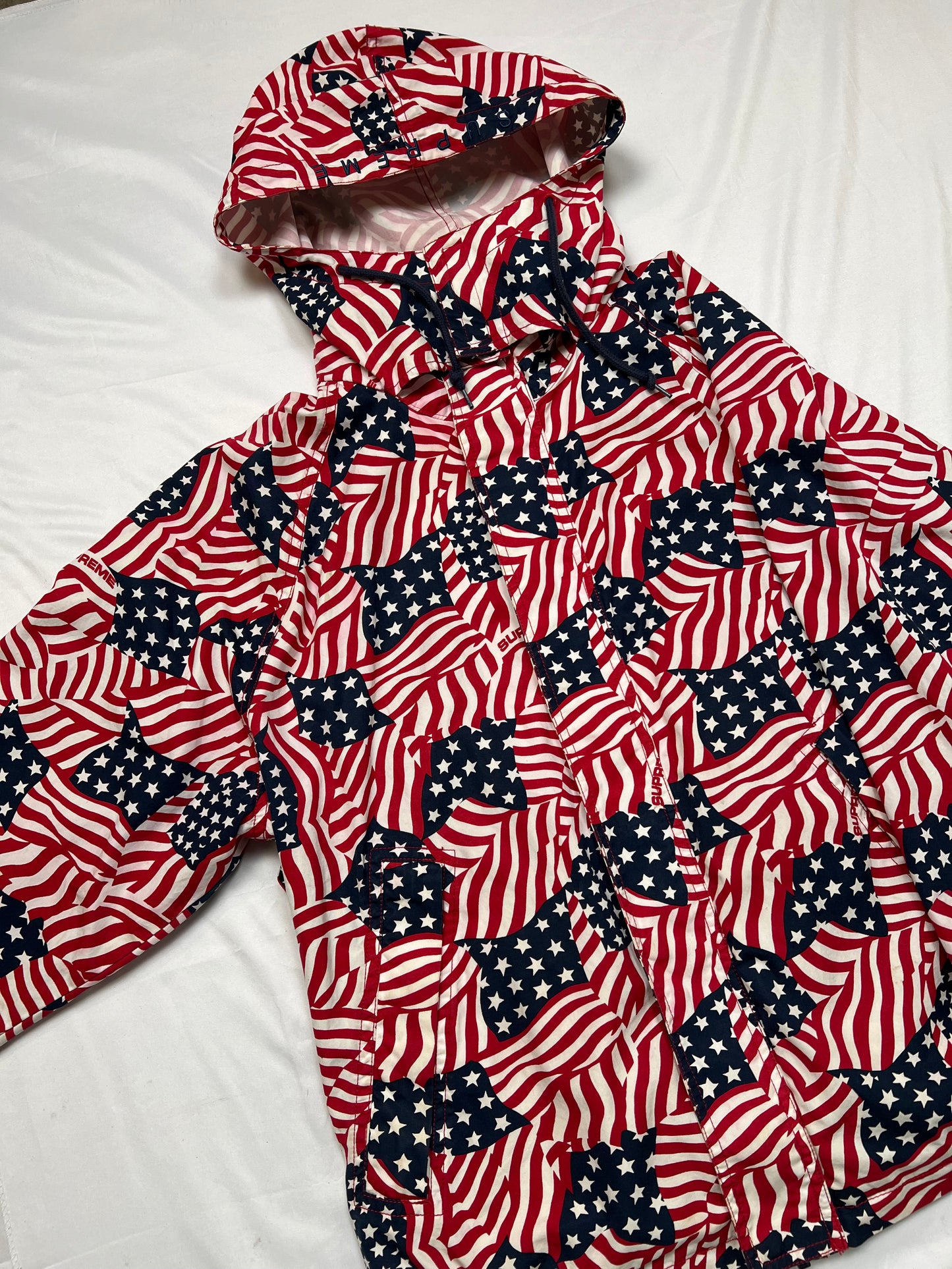 Supreme Raglan Court American flag jacket (Large)