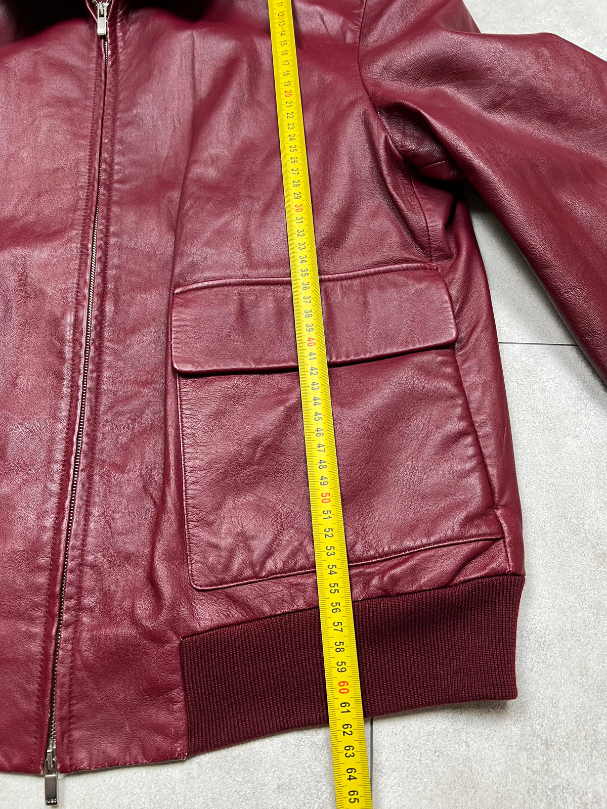 Hugo Boss Red Leather Jacket (M)