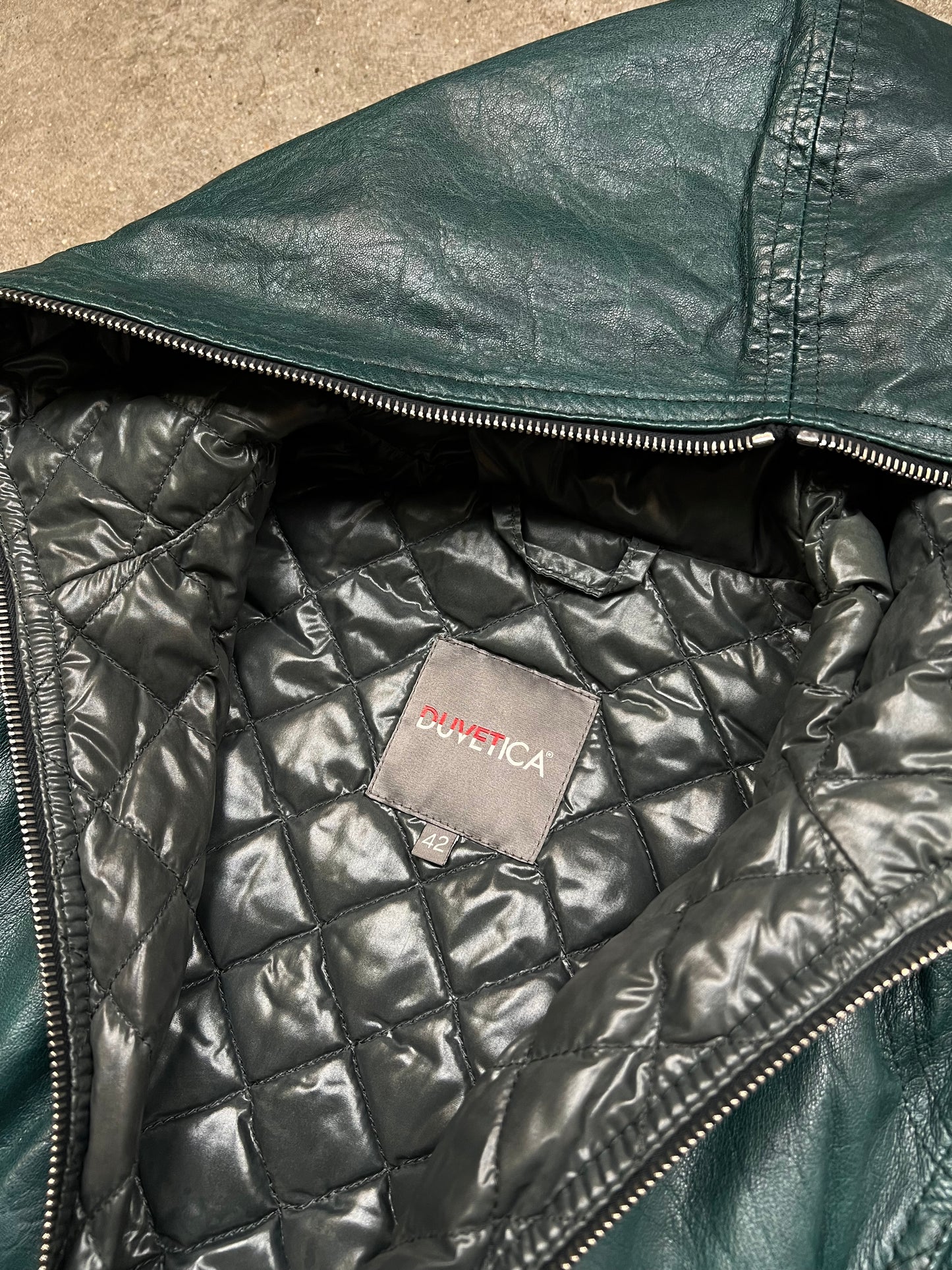 Duvetica Leather Jacket (XXS)