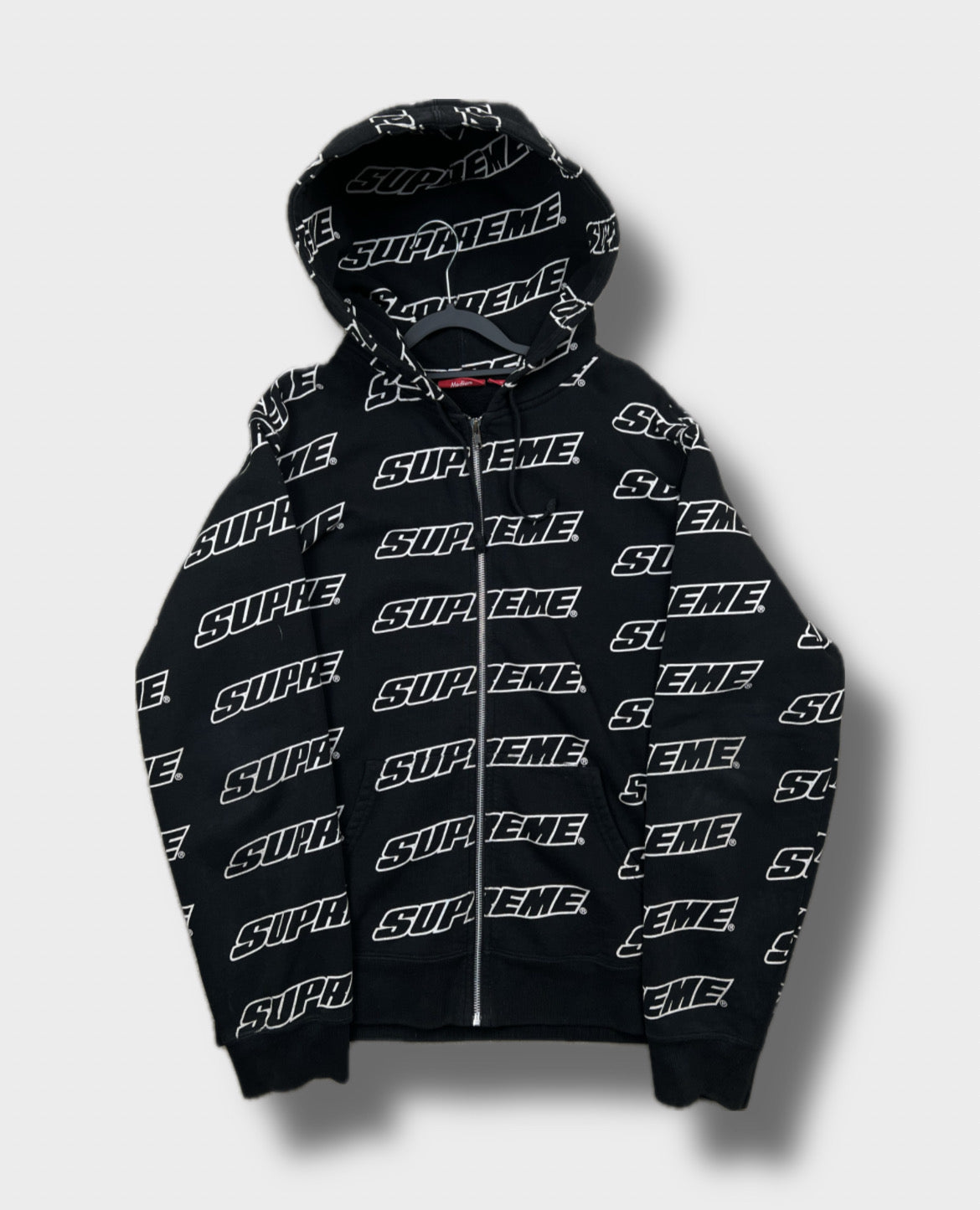 Supreme Repeat Zip Up Hoodie (M)
