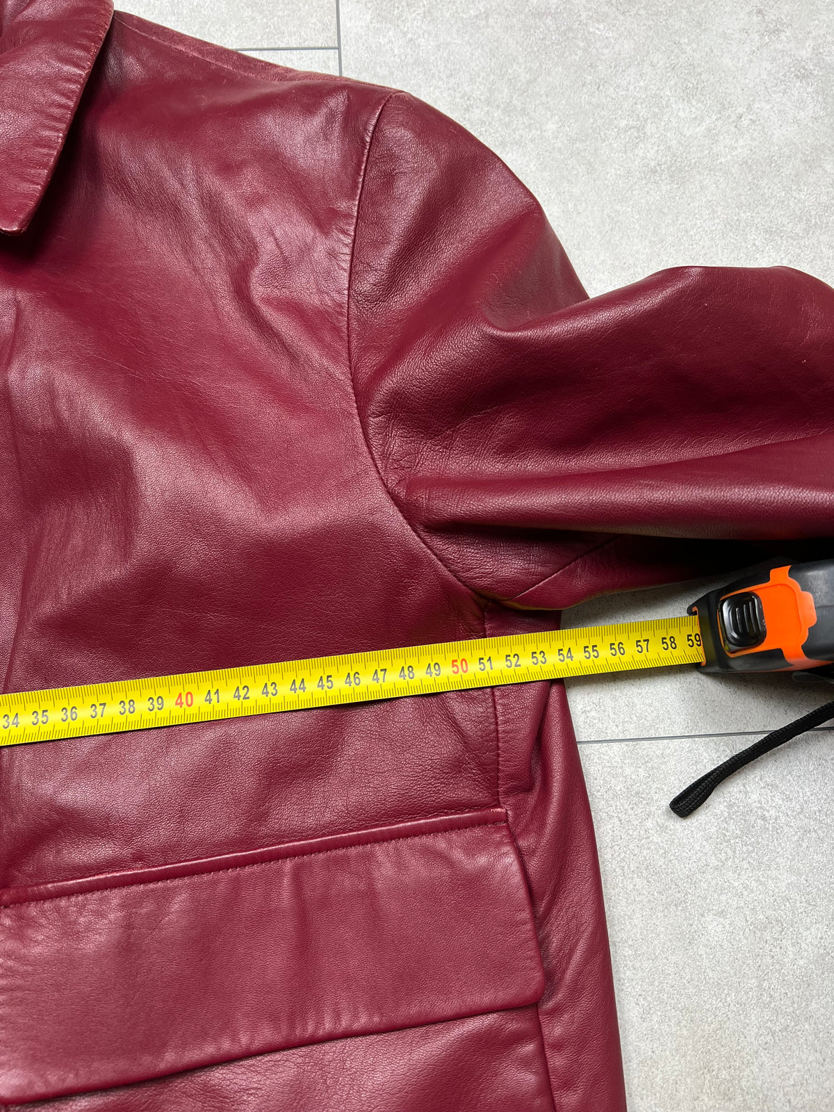 Hugo Boss Red Leather Jacket (M)