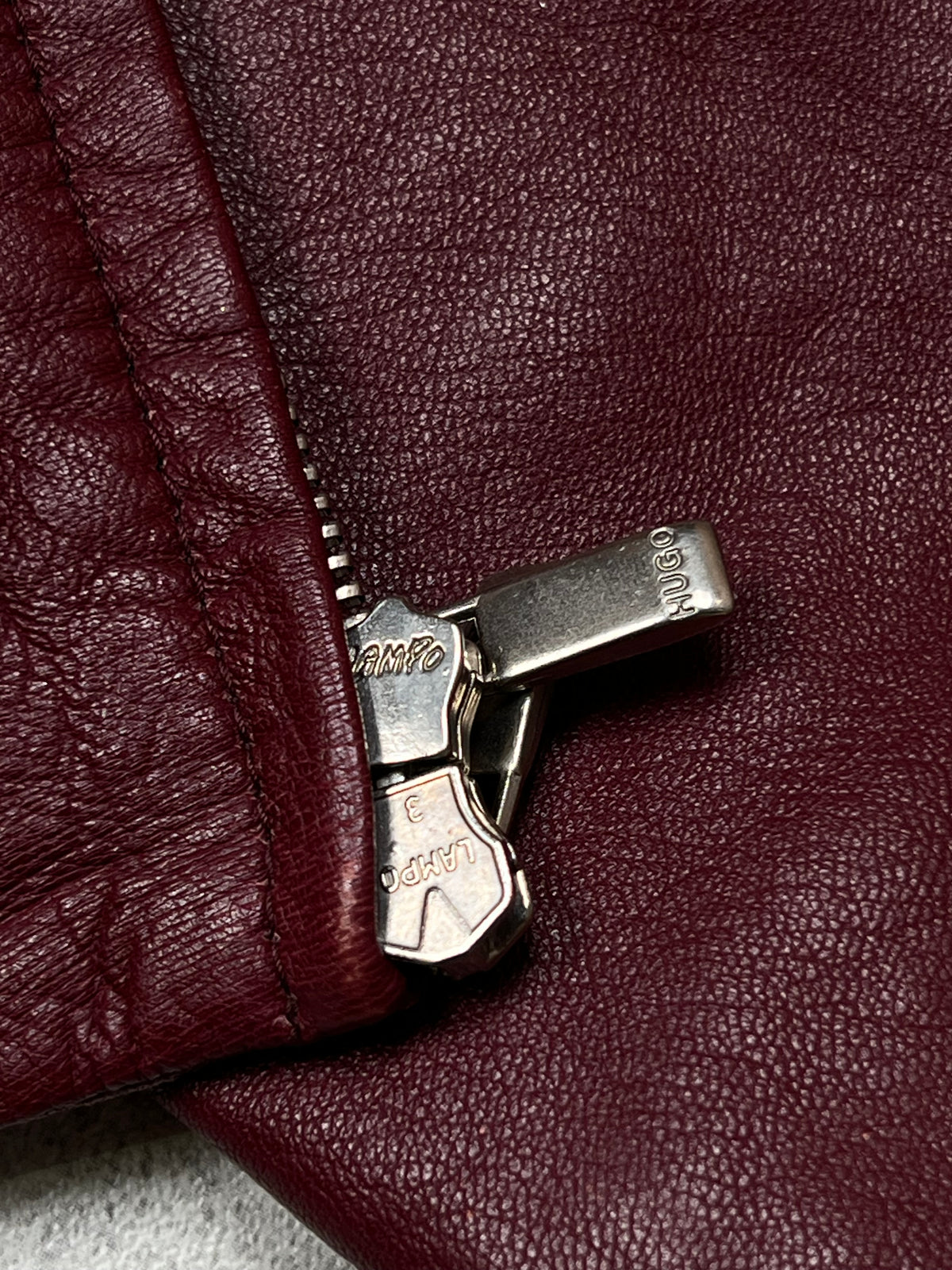Hugo Boss Red Leather Jacket (M)