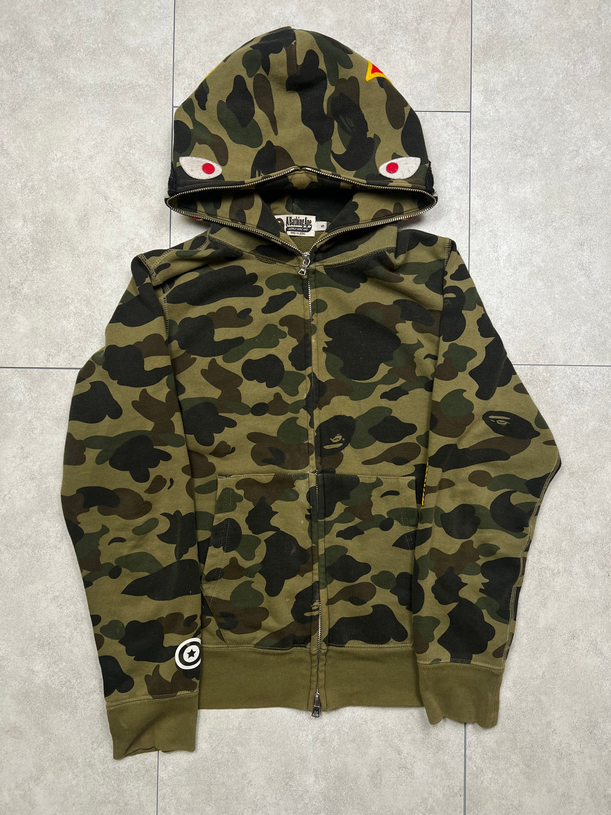 Bape PONR Shark Zip-Up Hoodie (S)