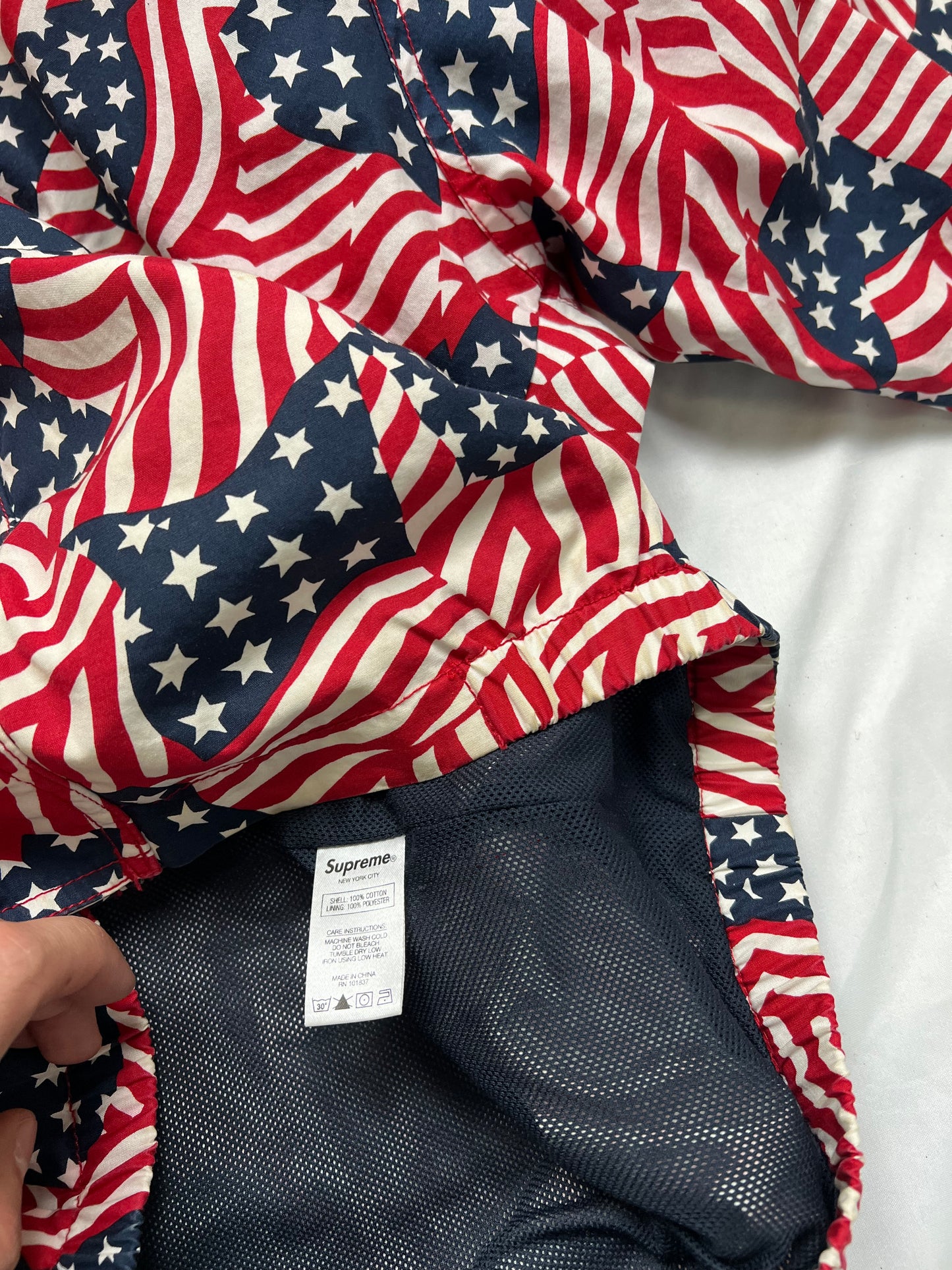 Supreme Raglan Court American flag jacket (Large)