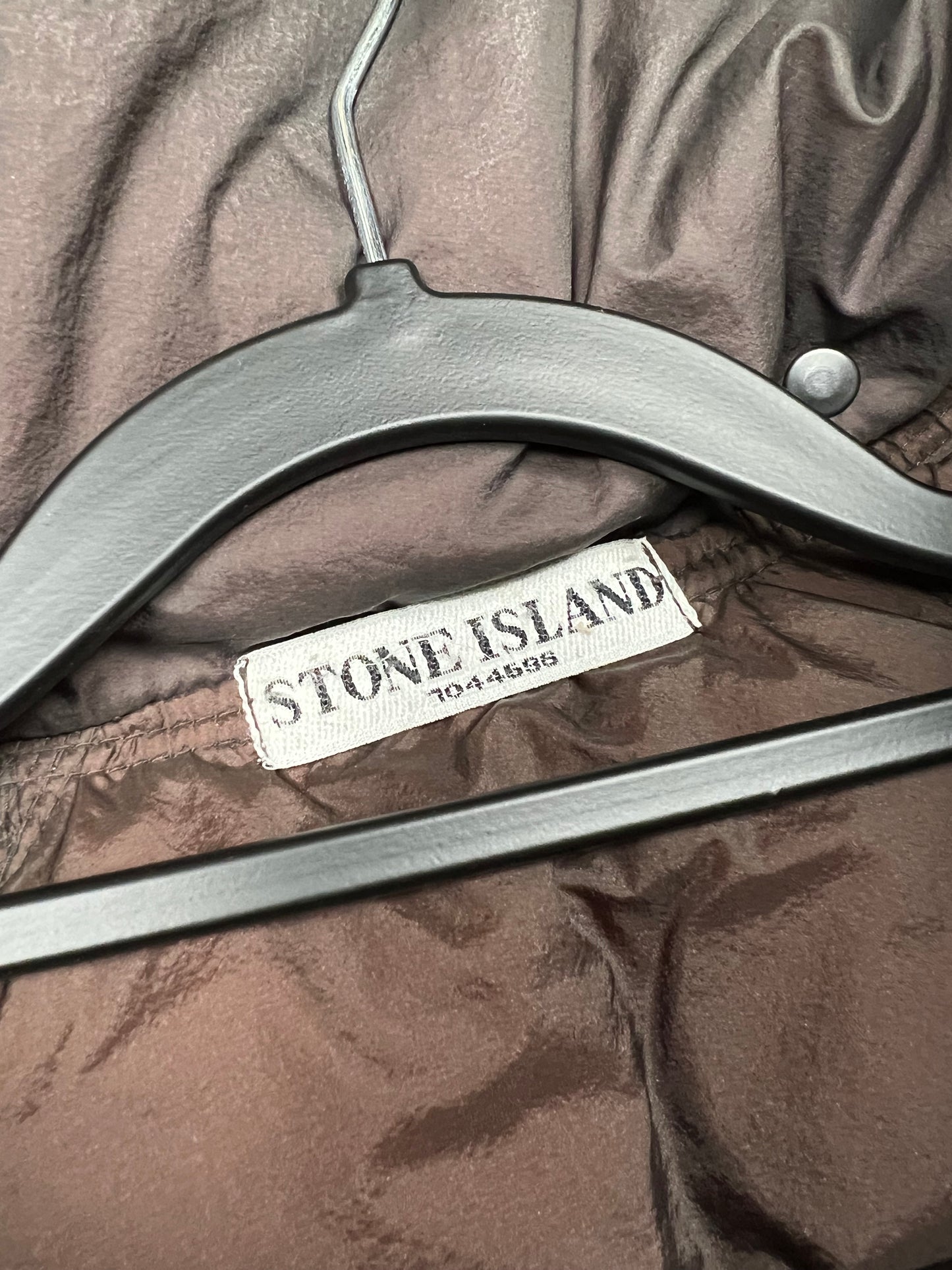 AW08' Stone Island Black Off Centre Zip Opaque Puffer (M)