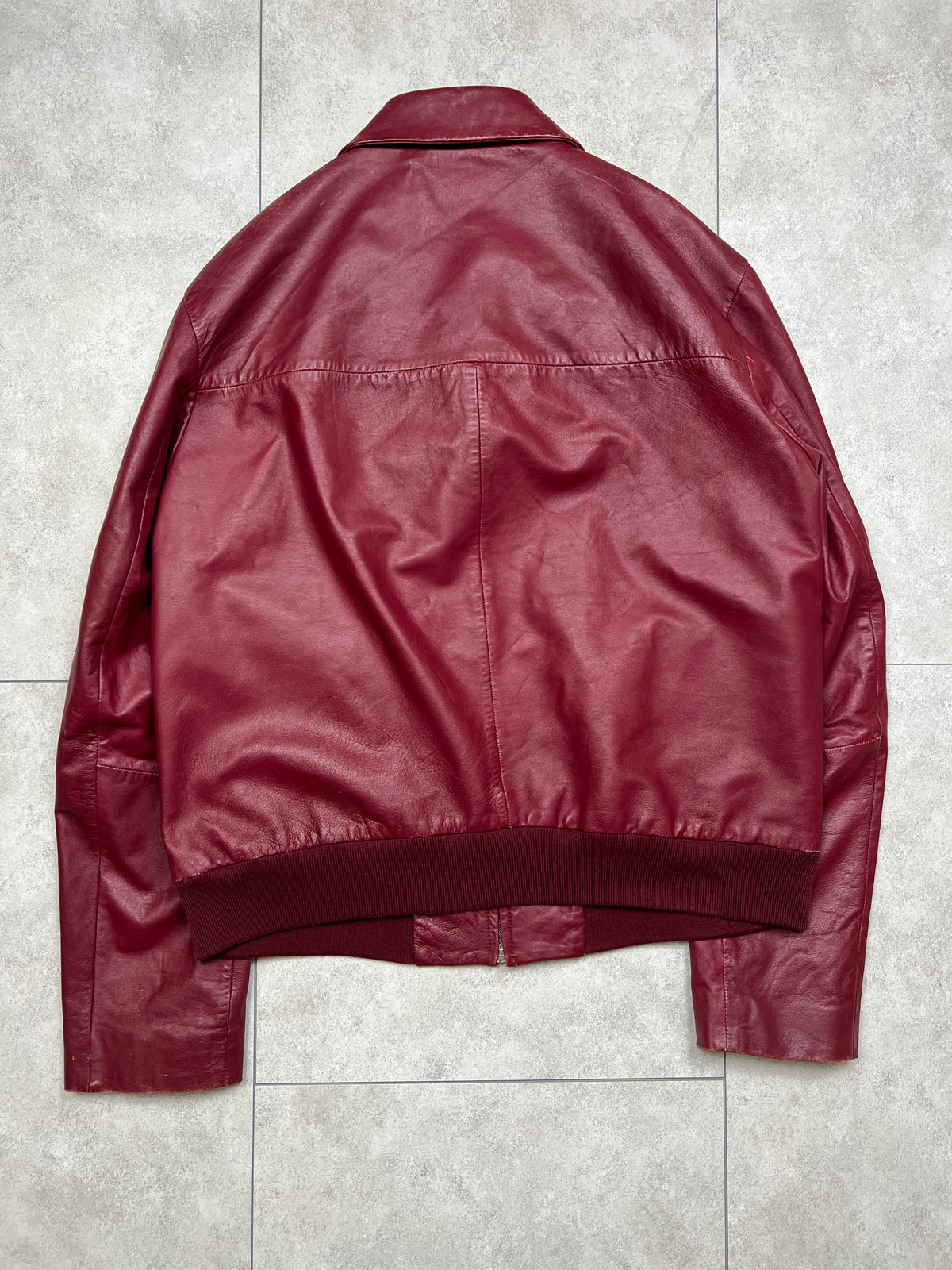 Hugo Boss Red Leather Jacket (M)