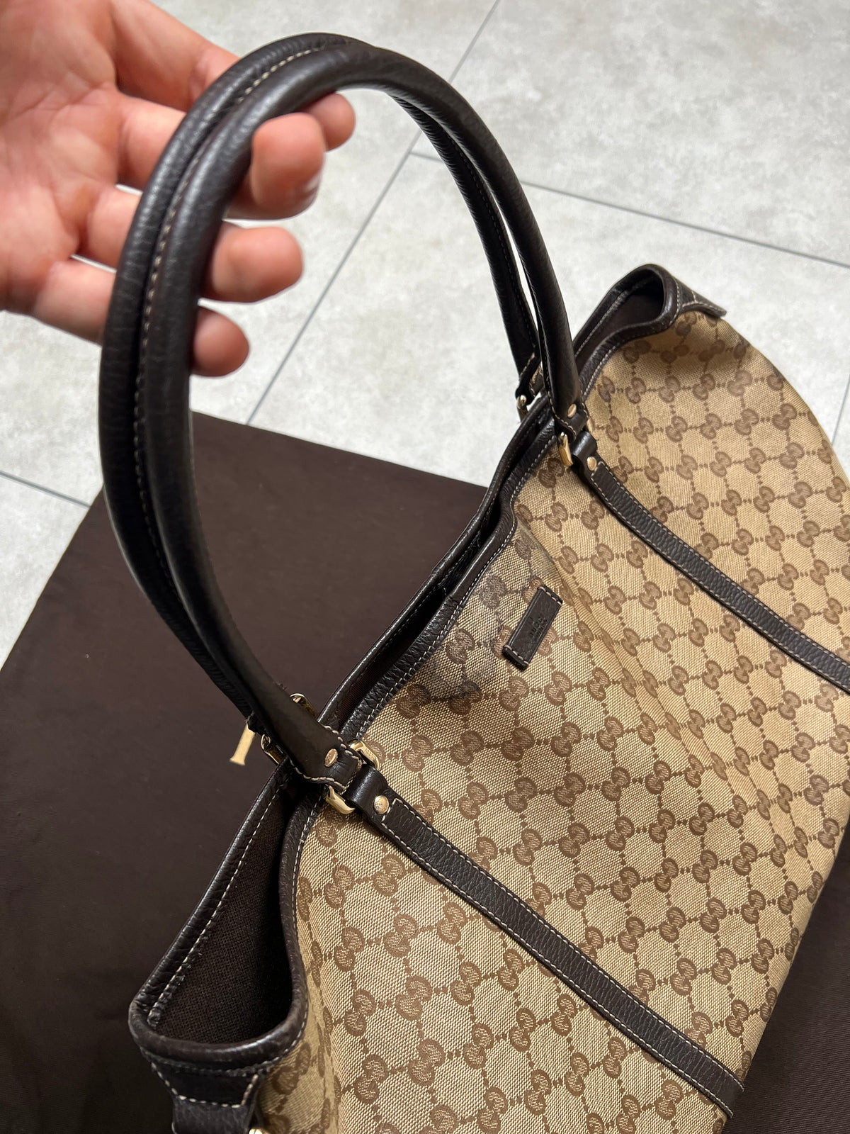 Gucci Monogram Crystal Canvas Bag