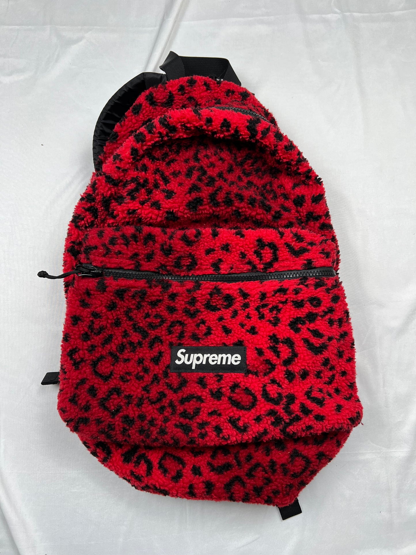.Supreme Leopard Fur Backpack
