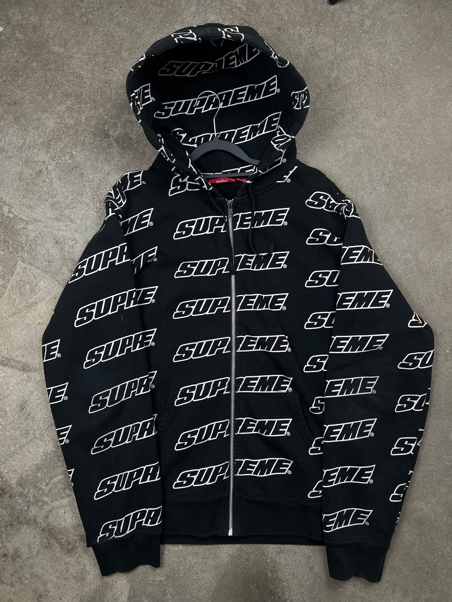 Supreme Repeat Zip Up Hoodie (M)