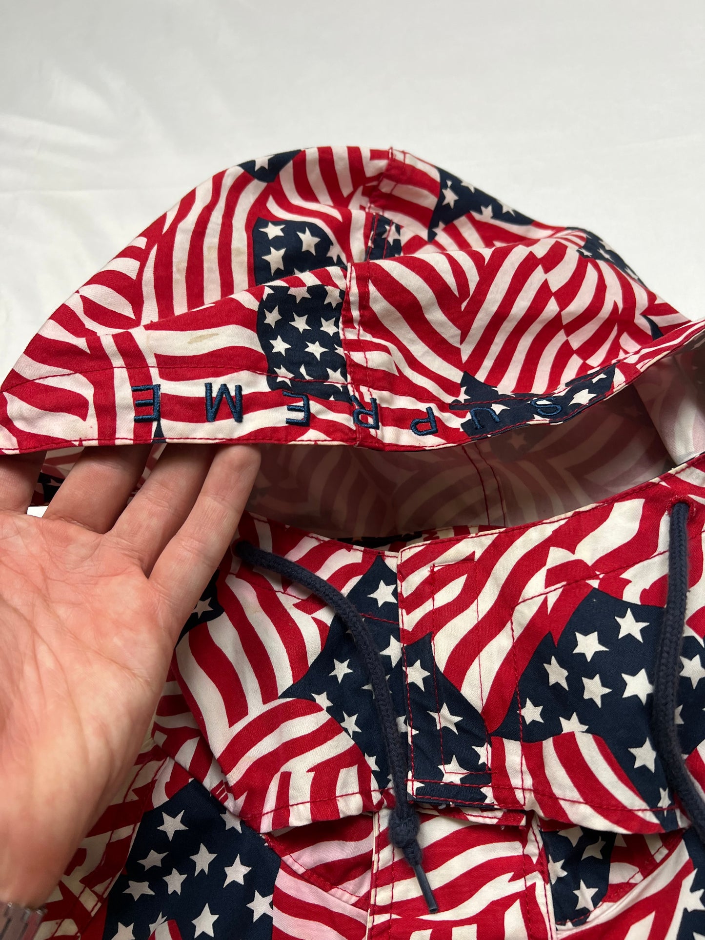 Supreme Raglan Court American flag jacket (Large)