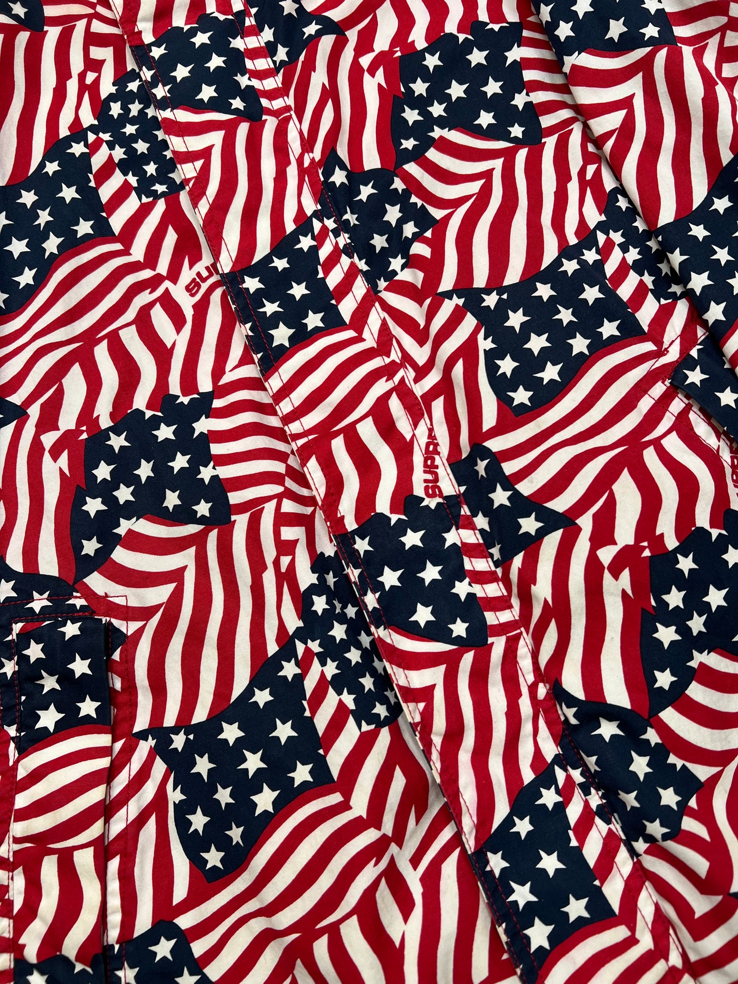 Supreme Raglan Court American flag jacket (Large)