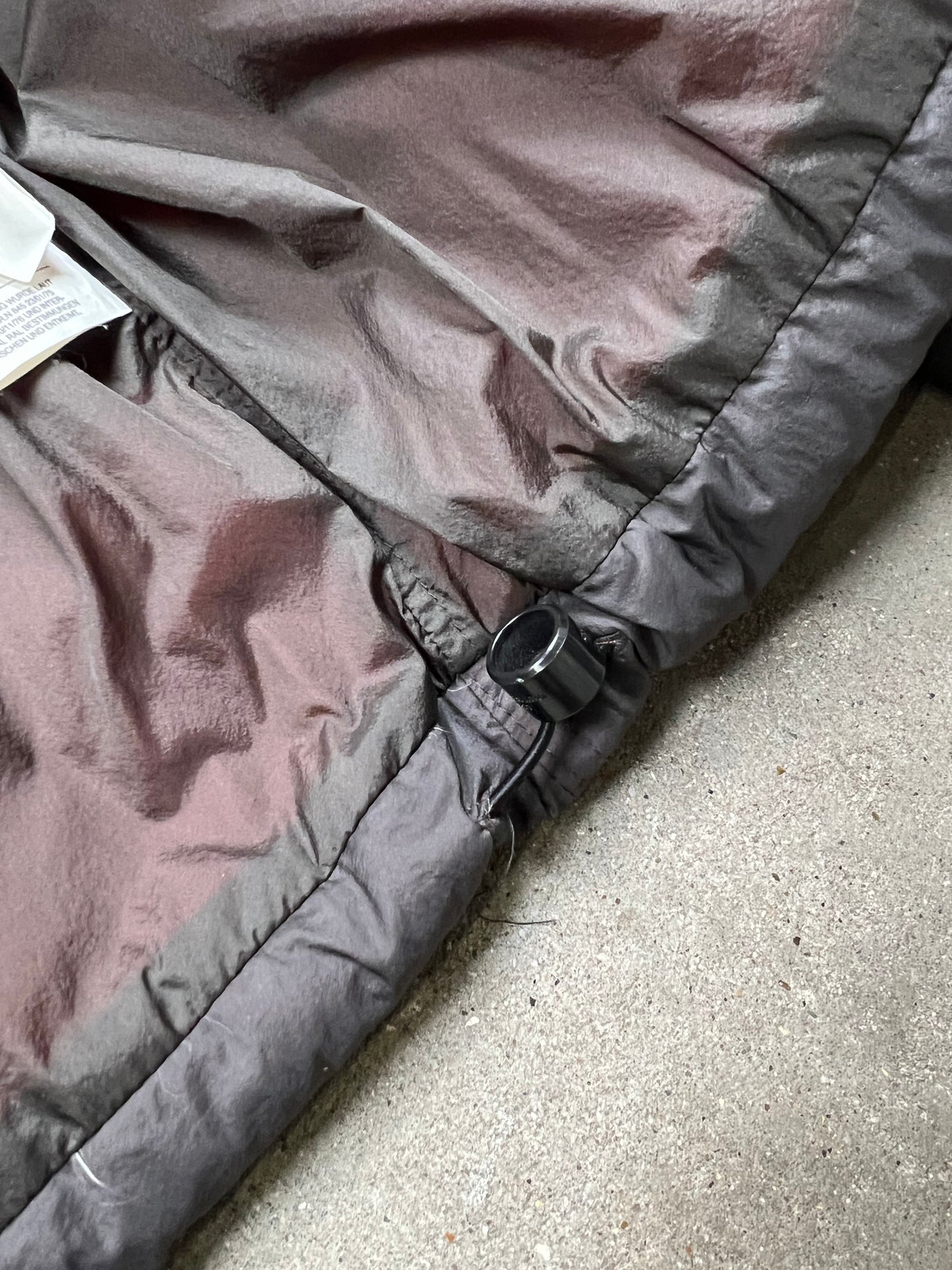 AW08' Stone Island Black Off Centre Zip Opaque Puffer (M)